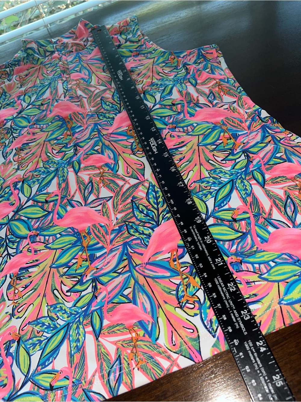 Lulu B Sleeveless Top Flamingo Tropical Resort Golf Coastal Athletic Tank Sz M - Picture 11 of 11